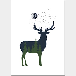 Lone Stag Posters and Art